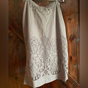 Eva Mendez size 8 pencil skirt tan